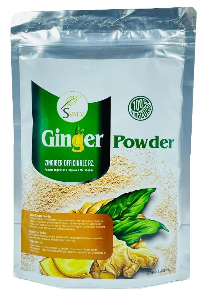 SVATV Ginger Powder (Zingiber officinale Roscoe) - 227g, 100% Natural for Immunity & Metabolism - Image 1